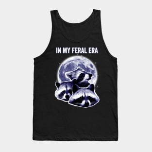 In My Feral Era Raccoons Howling At The Moon Tank Top